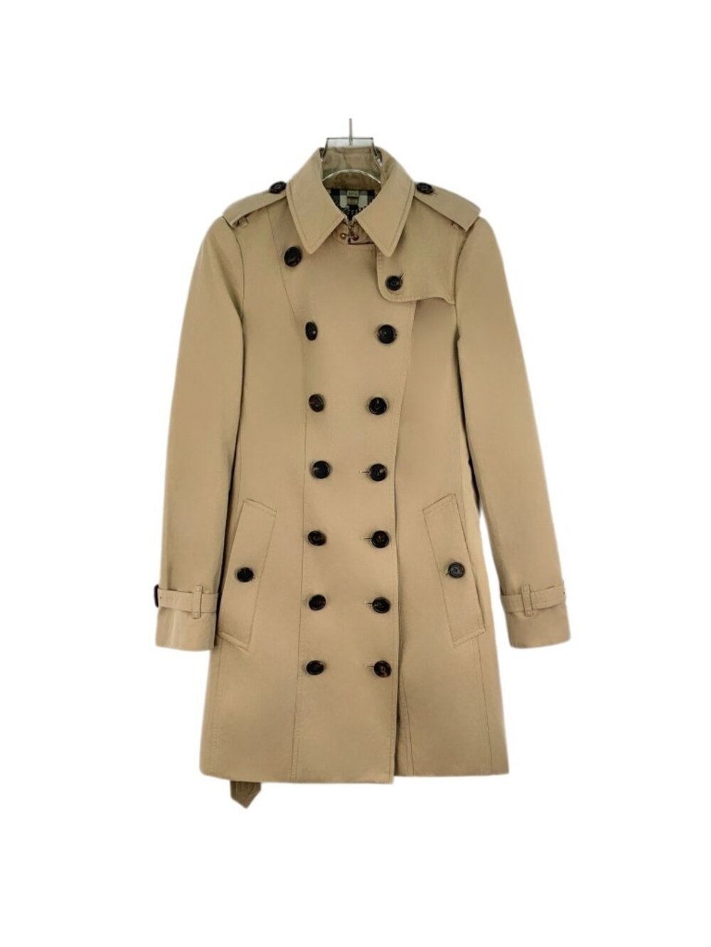Burberry Brown Cotton Double-Breasted Trench Coat